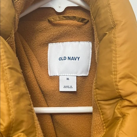 Old Navy Mustard Puffer Jacket - Picture 2 of 4